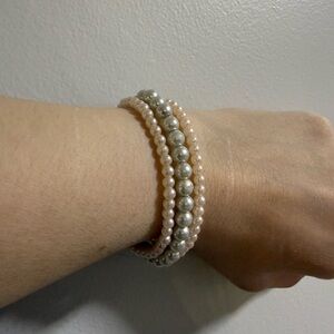 Elegant Pearl Bracelet Set